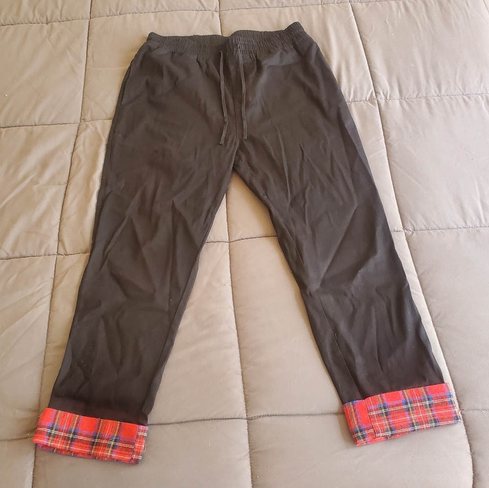 Elwood Pants Men's Size Small Cuffed Leg Black Drawstring Pull On
